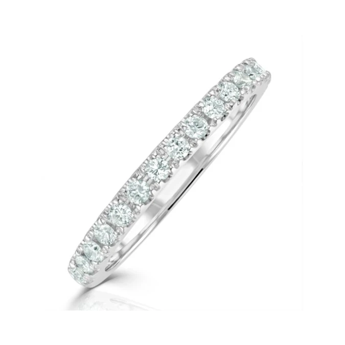 Cleopatra Matching Wedding Band 0.35ct G/Si Diamond In 18K White Gold 1 Cleopatra Matching Wedding Band 0.35ct G/Si Diamond In 18K White Gold