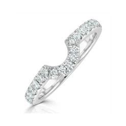 Diana Matching Wedding Band 0.40 Ct G/Si Diamond In 18K White Gold