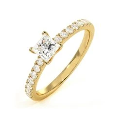 Katerina Princess Diamond Engagement Ring 18K Gold 0.85ct G/SI1