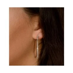 Diamond Hoop Earrings 35mm In Sterling Silver - Ug3237 -The Diamond Store UG3237 v1 1