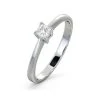 Certified Lauren 18K White Gold Diamond Engagement Ring 0.25CT-G-H/SI