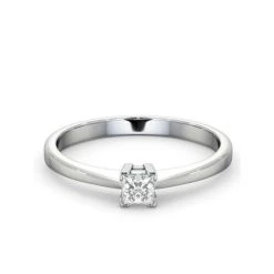 Certified Lauren 18K White Gold Diamond Engagement Ring 0.25CT-G-H/SI -The Diamond Store UT21 025W2