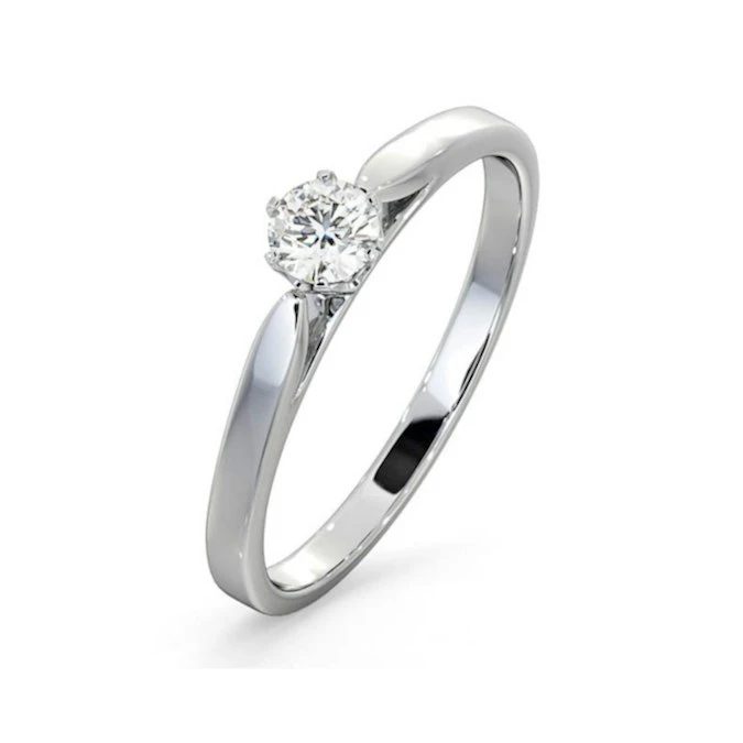 Low Set Chloe Lab Diamond Engagement Ring 0.25CT G/SI1 Platinum 1 Low Set Chloe Lab Diamond Engagement Ring 0.25CT G/SI1 Platinum