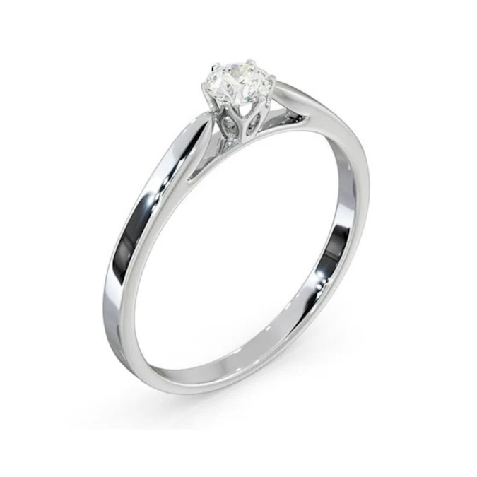Low Set Chloe Lab Diamond Engagement Ring 0.25CT G/SI1 Platinum 2 Low Set Chloe Lab Diamond Engagement Ring 0.25CT G/SI1 Platinum - Image 2