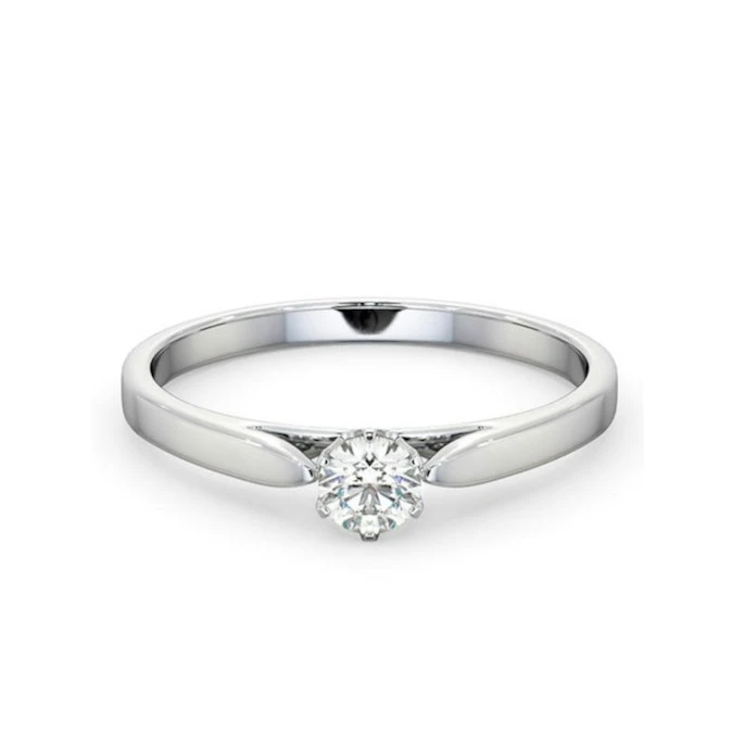 Low Set Chloe Lab Diamond Engagement Ring 0.25CT G/SI1 Platinum 3 Low Set Chloe Lab Diamond Engagement Ring 0.25CT G/SI1 Platinum - Image 3