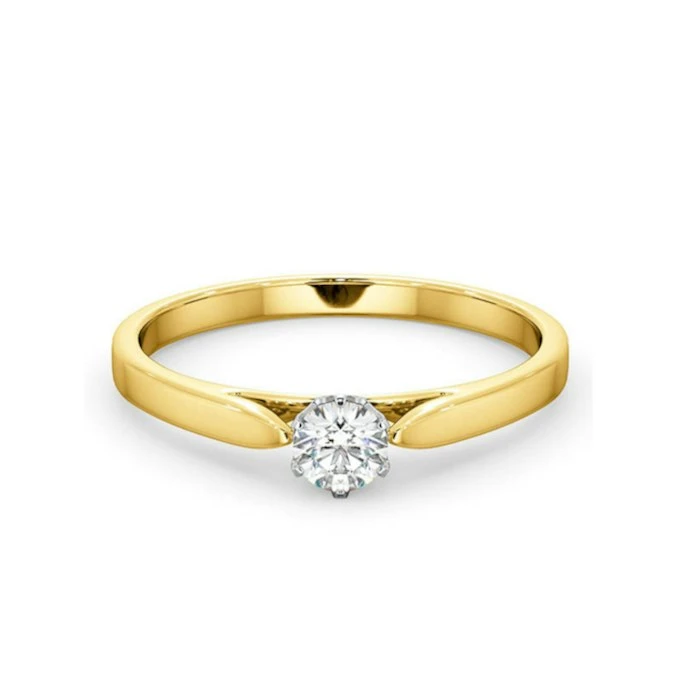 Low Set Chloe Lab Diamond Engagement Ring 0.25CT G/VS1 18K Gold 3 Low Set Chloe Lab Diamond Engagement Ring 0.25CT G/VS1 18K Gold - Image 3