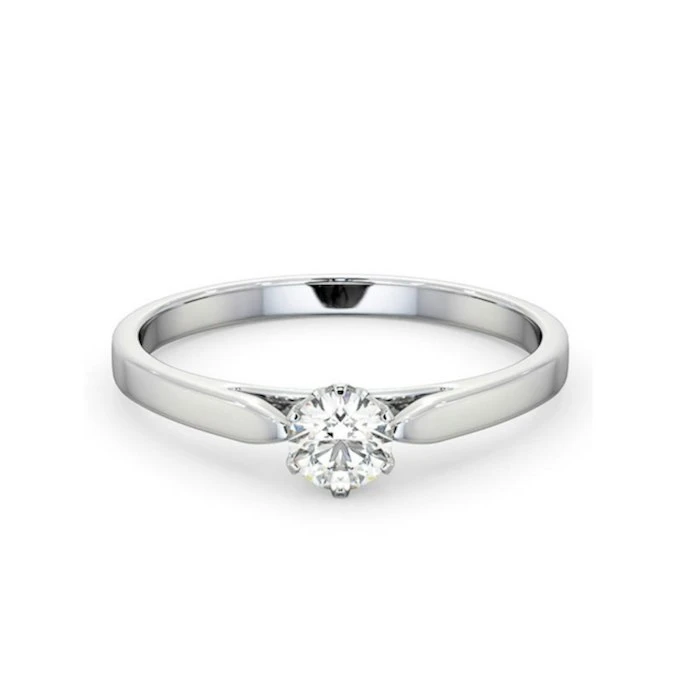 Low Set Chloe Lab Diamond Engagement Ring 0.33CT G/SI1 Platinum 3 Low Set Chloe Lab Diamond Engagement Ring 0.33CT G/SI1 Platinum - Image 3