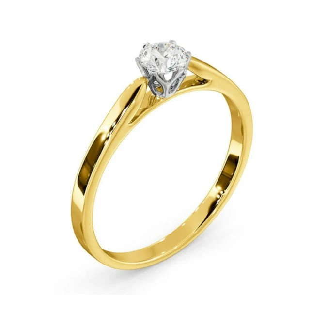 Low Set Chloe Lab Diamond Engagement Ring 0.33CT F/VS1 18K Gold 2 Low Set Chloe Lab Diamond Engagement Ring 0.33CT F/VS1 18K Gold - Image 2