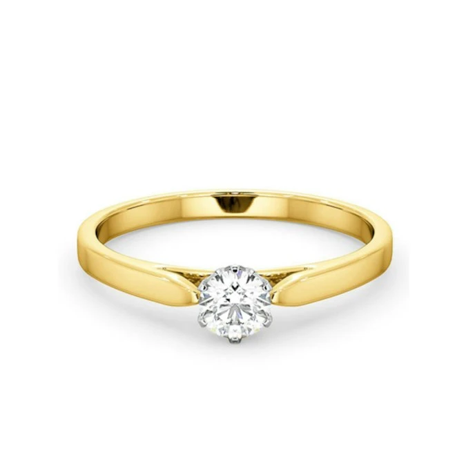 Low Set Chloe Lab Diamond Engagement Ring 0.33CT G/SI1 18K Gold 3 Low Set Chloe Lab Diamond Engagement Ring 0.33CT G/SI1 18K Gold - Image 3
