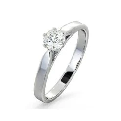 Certified 0.50CT Chloe Low Platinum Engagement Ring G/SI1