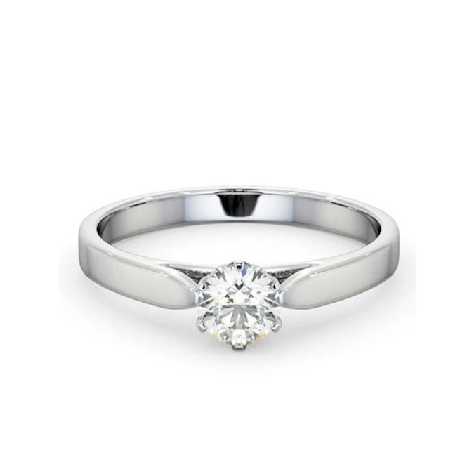 Half Carat Diamond Engagement Ring Low Chloe Lab F/VS1 18K White Gold 3 Half Carat Diamond Engagement Ring Low Chloe Lab F/VS1 18K White Gold - Image 3
