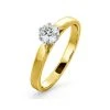 Certified 0.50CT Chloe Low 18K Gold Engagement Ring E/VS2