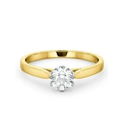 Certified Low Set Chloe 18K Gold Diamond Engagement Ring 0.75CT 8 Certified Low Set Chloe 18K Gold Diamond Engagement Ring 0.75CT -The Diamond Store UT23 070Y2