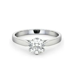 1 Carat Diamond Engagement Ring Low Set Chloe Lab F/VS1 18K White Gold -The Diamond Store UT23 100W2 1