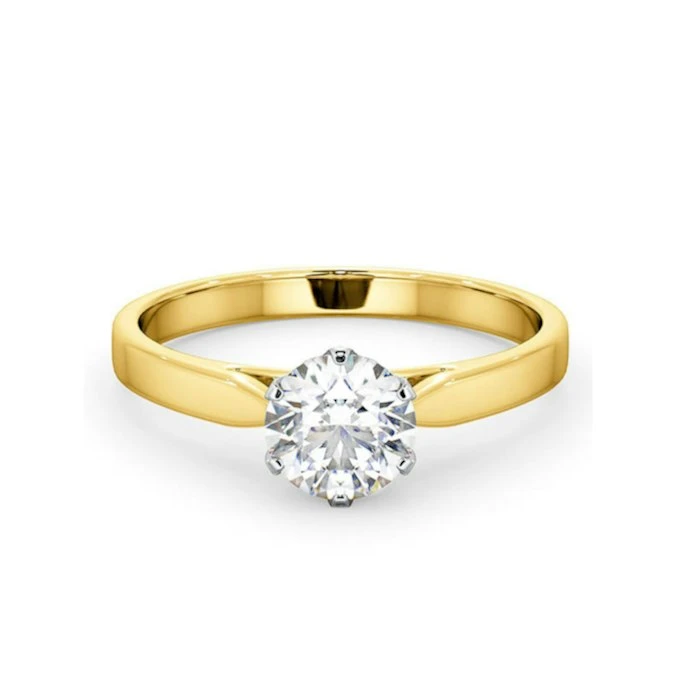 1 Carat Diamond Engagement Ring Low Set Chloe Lab F/VS1 18K Gold 3 1 Carat Diamond Engagement Ring Low Set Chloe Lab F/VS1 18K Gold - Image 3