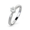 Engagement Ring High Set Chloe 0.25ct Lab Diamond G/Vs In 18KW Gold