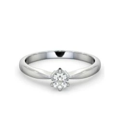 Engagement Ring Certified Diamond 0.25CT H/SI High Set Chloe Platinum -The Diamond Store UT25 025W2 3