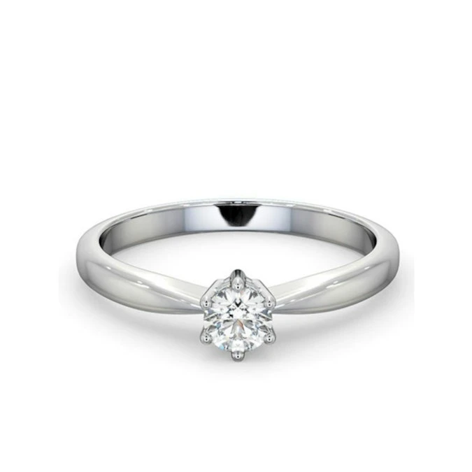Engagement Ring High Set Chloe 18K White Gold Diamond 0.25CT H/SI 3 Engagement Ring High Set Chloe 18K White Gold Diamond 0.25CT H/SI - Image 3