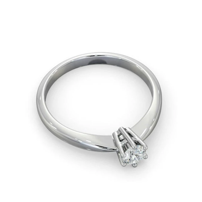 Engagement Ring High Set Chloe 18K White Gold Diamond 0.25CT H/SI 4 Engagement Ring High Set Chloe 18K White Gold Diamond 0.25CT H/SI - Image 4