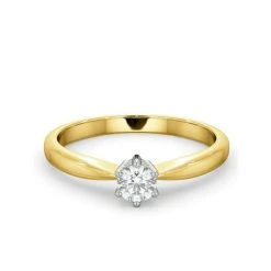 Certified High Set Chloe 18K Gold Diamond Engagement Ring 0.25CT 8 Certified High Set Chloe 18K Gold Diamond Engagement Ring 0.25CT -The Diamond Store UT25 025Y2 2