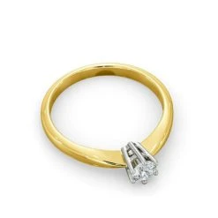 Certified High Set Chloe 18K Gold Diamond Engagement Ring 0.25CT 9 Certified High Set Chloe 18K Gold Diamond Engagement Ring 0.25CT -The Diamond Store UT25 025Y3 2