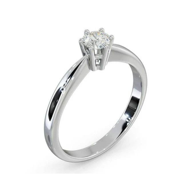 Engagement Ring High Set Chloe 0.33ct Lab Diamond G/Vs In 18KW Gold 2 Engagement Ring High Set Chloe 0.33ct Lab Diamond G/Vs In 18KW Gold - Image 2