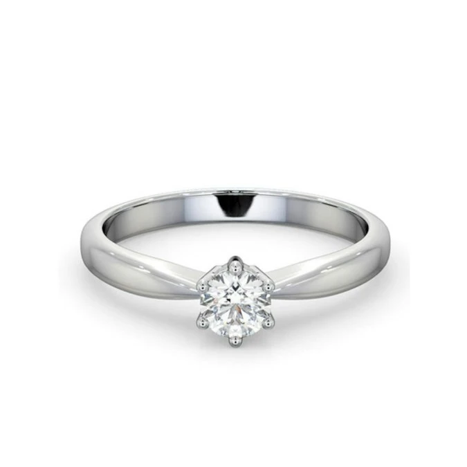 Engagement Ring High Set Chloe 0.33ct Lab Diamond H/Si In 18KW Gold 3 Engagement Ring High Set Chloe 0.33ct Lab Diamond H/Si In 18KW Gold - Image 3