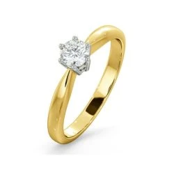 Engagement Ring High Set Chloe 0.33ct Lab Diamond H/Si In 18K Gold