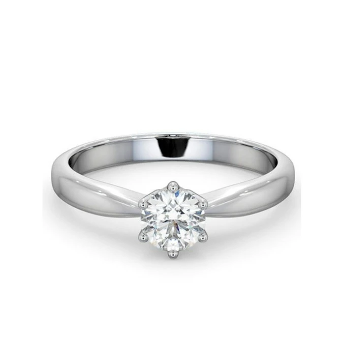 Certified 0.50CT Chloe High Platinum Engagement Ring G/SI1 3 Certified 0.50CT Chloe High Platinum Engagement Ring G/SI1 - Image 3