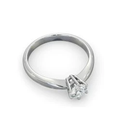Certified High Set Chloe 18K White Gold Diamond Engagement Ring 0.50CT -The Diamond Store UT25 050W3 7
