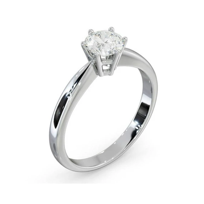 Certified 0.70CT Chloe High Platinum Engagement Ring E/VS2 2 Certified 0.70CT Chloe High Platinum Engagement Ring E/VS2 - Image 2