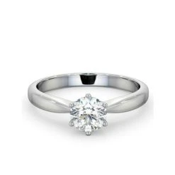 Certified 0.70CT Chloe High Platinum Engagement Ring E/VS2 8 Certified 0.70CT Chloe High Platinum Engagement Ring E/VS2 -The Diamond Store UT25 070W2