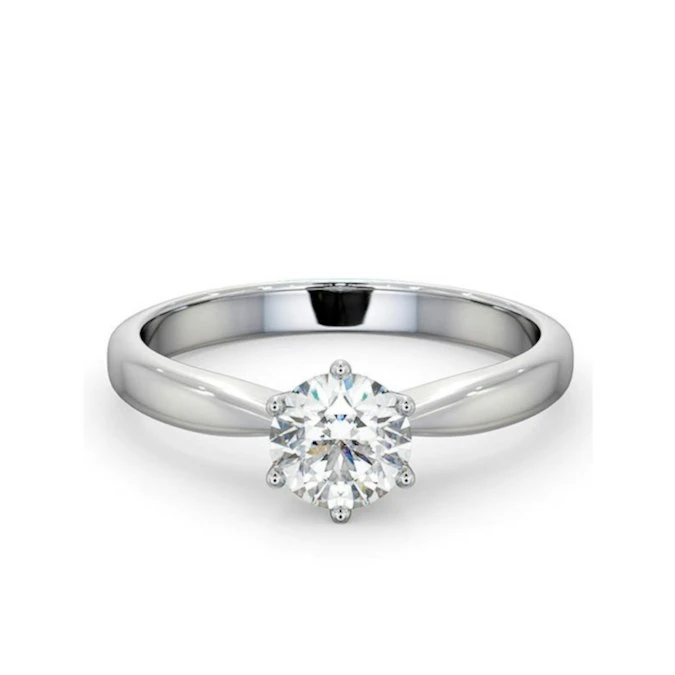 Certified 0.70CT Chloe High Platinum Engagement Ring E/VS2 3 Certified 0.70CT Chloe High Platinum Engagement Ring E/VS2 - Image 3