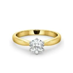 Certified High Set Chloe 18KY DIAMOND Engagement Ring 0.75CT -The Diamond Store UT25 070Y2