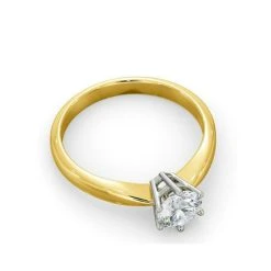 Certified High Set Chloe 18KY DIAMOND Engagement Ring 0.75CT -The Diamond Store UT25 070Y3