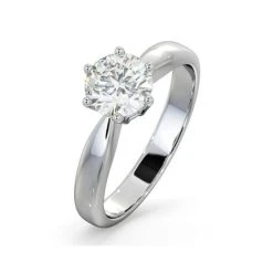 1.50Ct Diamond Engagement Ring High Set Chloe Lab F/VS1 18K White Gold