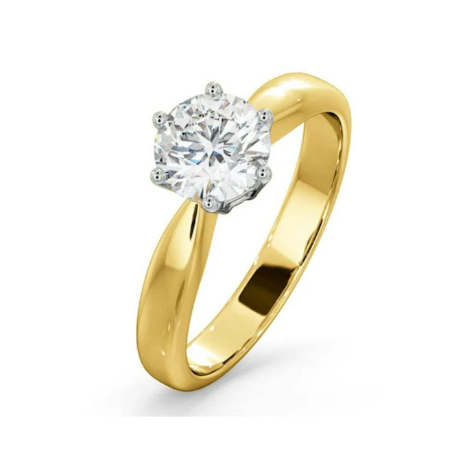1 Carat Diamond Engagement Ring High Set Chloe Lab FVS1 18K Gold 1 1 Carat Diamond Engagement Ring High Set Chloe Lab FVS1 18K Gold