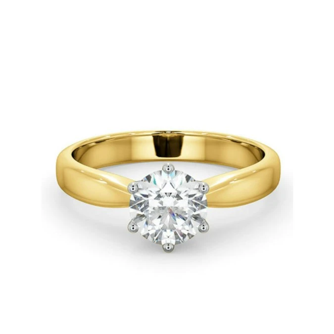 1 Carat Diamond Engagement Ring High Set Chloe Lab FVS1 18K Gold 3 1 Carat Diamond Engagement Ring High Set Chloe Lab FVS1 18K Gold - Image 3