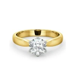 Certified High Set Chloe 18KY DIAMOND Engagement Ring 1.00CT -The Diamond Store UT25 100Y2