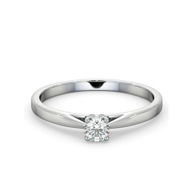 Engagement Ring Certified Petra 18K White Gold Diamond 0.25CT 3 Engagement Ring Certified Petra 18K White Gold Diamond 0.25CT - Image 3