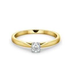 Engagement Ring Petra 0.25ct Lab Diamond H/Si In 18K Gold 8 Engagement Ring Petra 0.25ct Lab Diamond H/Si In 18K Gold -The Diamond Store UT26 025Y2 3