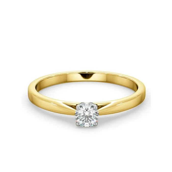 Engagement Ring Petra 0.25ct Lab Diamond H/Si In 18K Gold 3 Engagement Ring Petra 0.25ct Lab Diamond H/Si In 18K Gold - Image 3