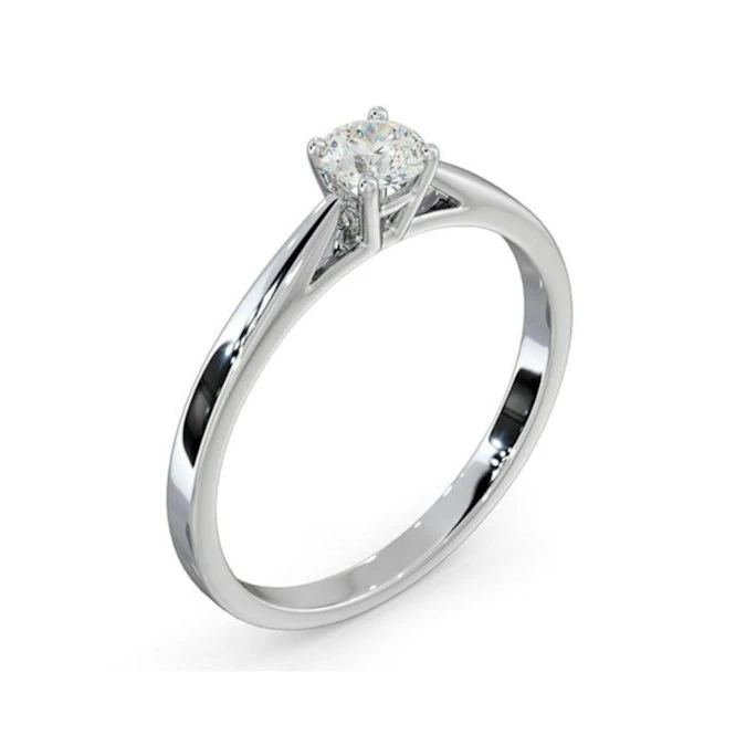 Engagement Ring Certified Petra 18K White Gold Diamond 0.33CT 2 Engagement Ring Certified Petra 18K White Gold Diamond 0.33CT - Image 2