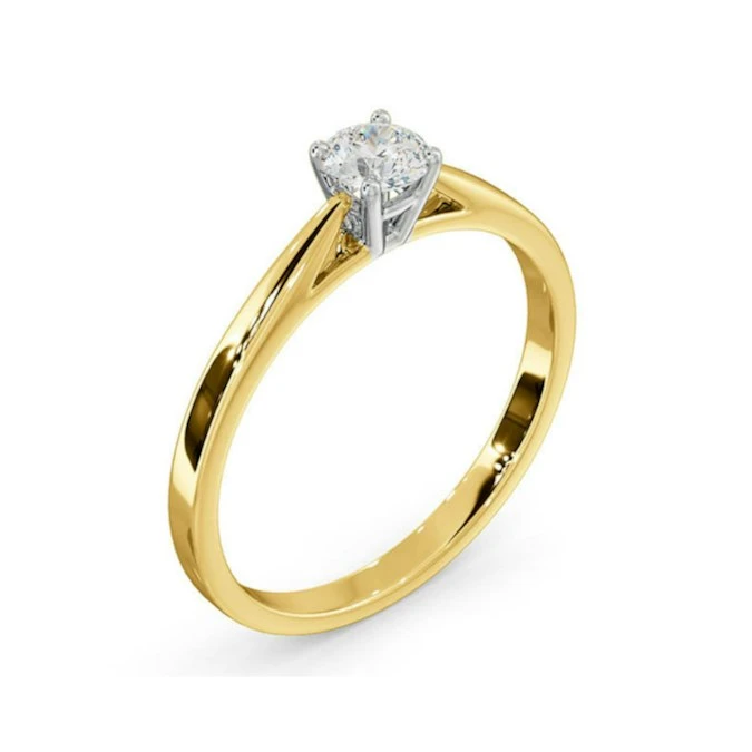 Engagement Ring Petra 0.33ct Lab Diamond H/Si In 18K Gold 2 Engagement Ring Petra 0.33ct Lab Diamond H/Si In 18K Gold - Image 2
