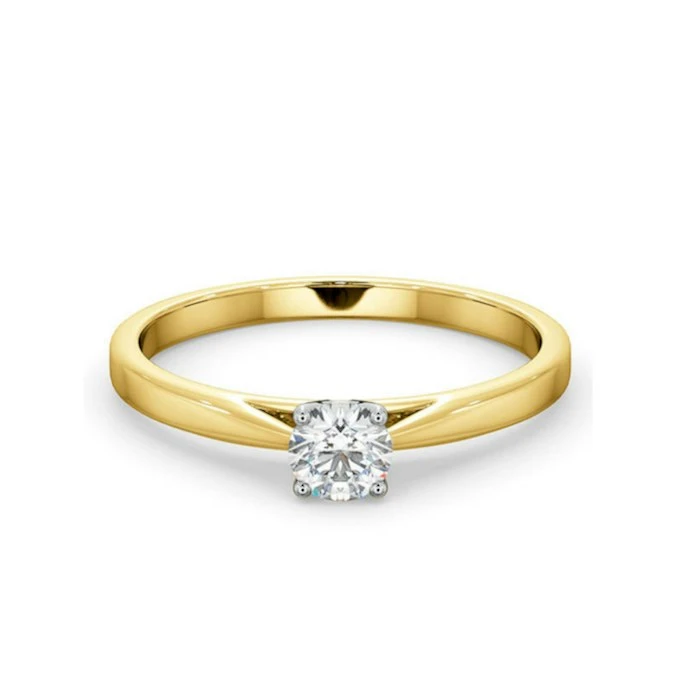 Engagement Ring Certified Petra 18K Gold Diamond 0.33CT-G-H/SI 3 Engagement Ring Certified Petra 18K Gold Diamond 0.33CT-G-H/SI - Image 3