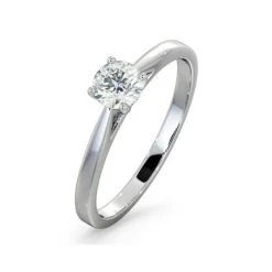 Engagement Ring Certified Petra 18K White Gold Diamond 0.50CT