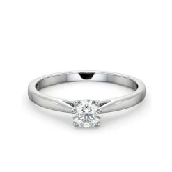 Half Carat Diamond Engagement Ring Petra Lab F/VS1 18K White Gold -The Diamond Store UT26 050W2 3