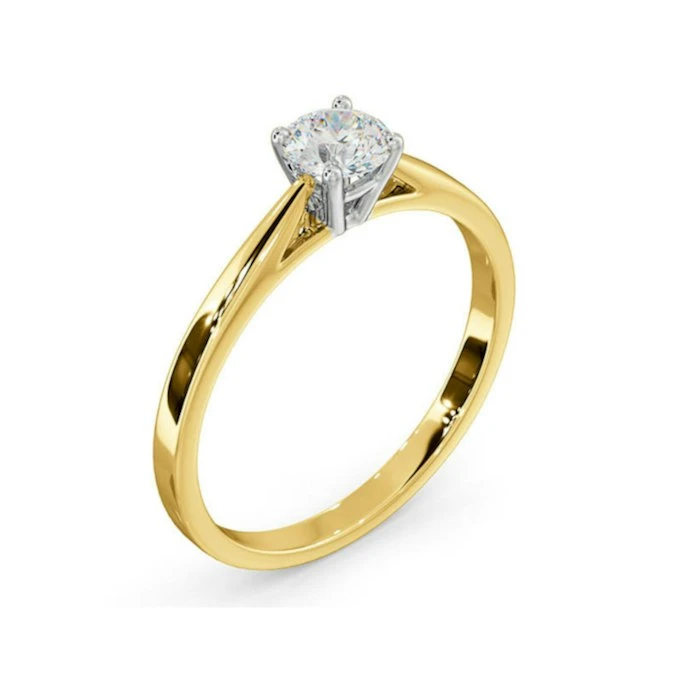 Half Carat Diamond Engagement Ring Petra Lab G/SI1 18K Gold 2 Half Carat Diamond Engagement Ring Petra Lab G/SI1 18K Gold - Image 2