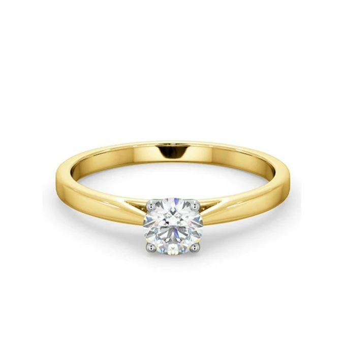 Engagement Ring Certified Petra 18K Gold Diamond 0.50CT 3 Engagement Ring Certified Petra 18K Gold Diamond 0.50CT - Image 3