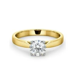 1 Carat Diamond Engagement Ring Petra Lab FVS1 IGI Certified 18K Gold -The Diamond Store UT26 100Y2